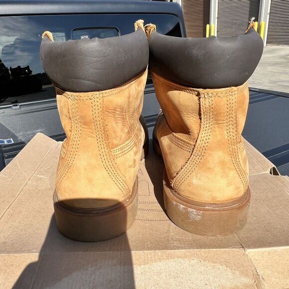 Timberland Boots Premium 6” Wheat Nubuck Waterproof 18094 Leather Work Men’s 13 main image 4